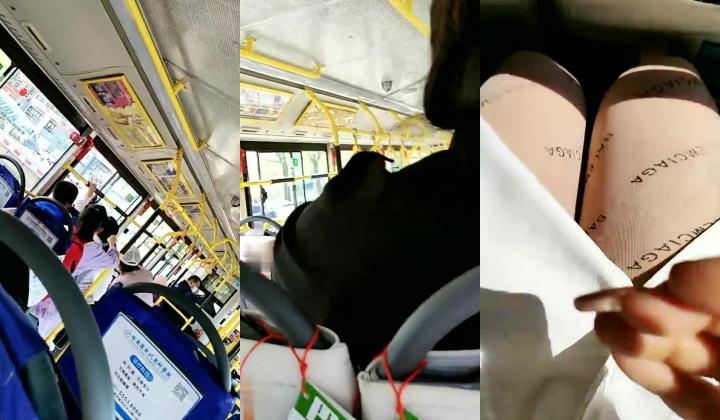 户外跳蛋系列，【你的悠悠】，公交车上高潮喷水~满地湿~偷解开外套狂柔乳头~忍不住还喷马路上