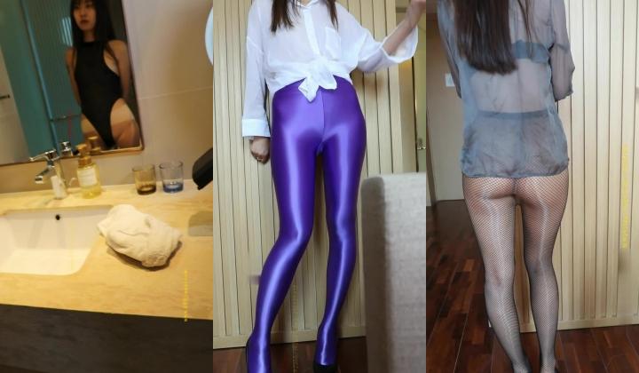 极品长腿气质女模私拍~各种透明丝袜制服~重头戏在最后足交抠逼道具B形不错就是有点黑