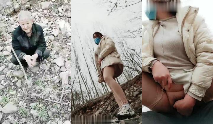 燕姐户外勾引村头闲待的老头一起上山老色鬼开始装逼说自己保守逼一露立刻淫荡起来好久不见B了使劲抠肏