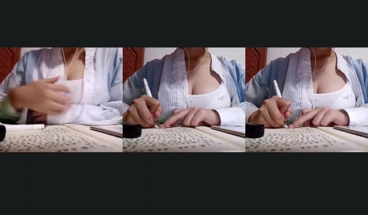 把高二学妹调教成小母狗 作业一做完就念念不忘发来视频，揉奶漏穴