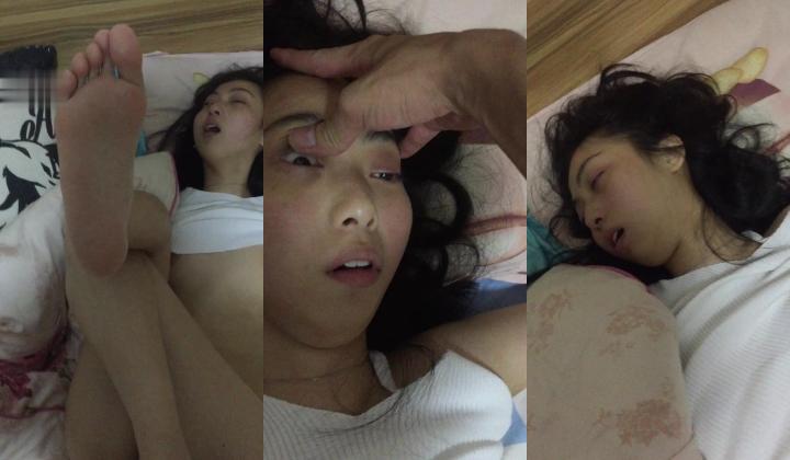 175大眼女神又一次被迷奸睡得死死的抽嘴巴脚丫子塞嘴各种玩弄都没有反应