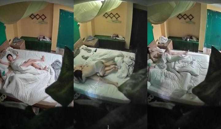 连锁酒店偷拍，罕见的拍到女同性恋情侣做爱全过程，两个妹子都长得挺好看，可惜了