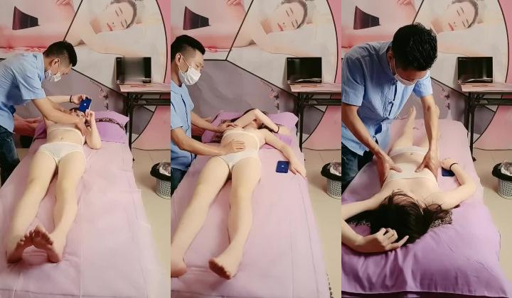 最新私密按摩【养生私密会所】极品少女全身按摩 技师强操和男友打电话的极品白富美 粉丝要求内射 高