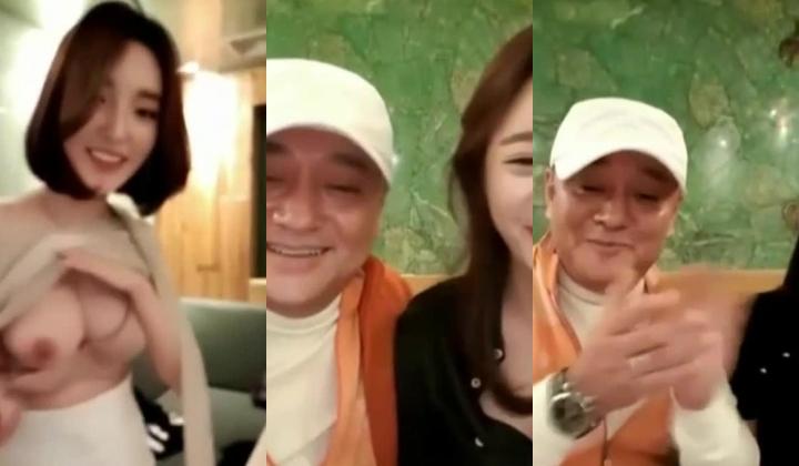 天啦撸！韩国暗黑KTV的妹子都这么极品吗？大叔真会玩，叫了两个颜值超9分的女神级妹子来和兄弟一起玩，短发的太极品 左拥右抱