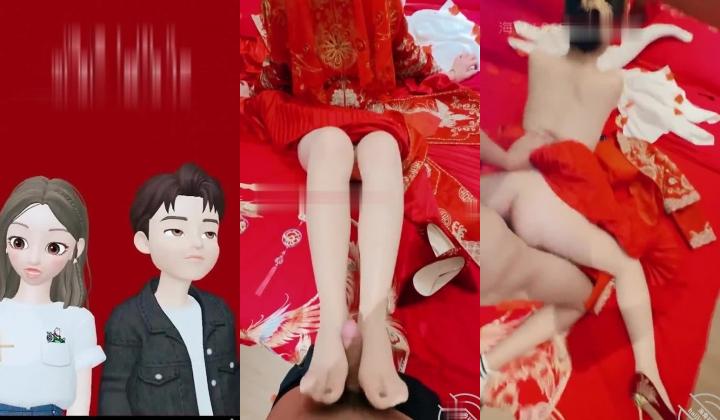 乱伦大神【会喷水的亲姐姐】3周年庆，三年了！让姐姐穿着隆重的重视婚纱 大喜，肉丝美腿打炮，仪式感