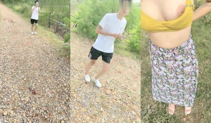 阳光明媚适合野战 喜欢操啊操的漂亮00后美女〖草了草〗乡间啪啪野战真刺激 无套后入站炮爽了一会就射了