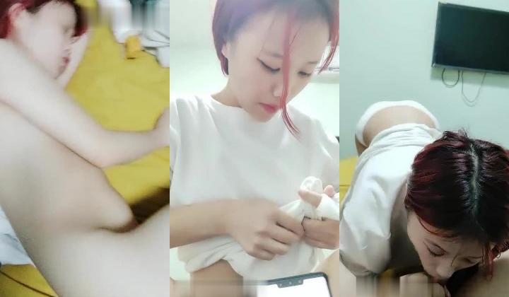 乖巧的瑶瑶全程露脸口交大鸡巴还被大哥录了好多视频，舔蛋吃鸡巴主动上位让大哥压在身下抽插浪荡呻吟好
