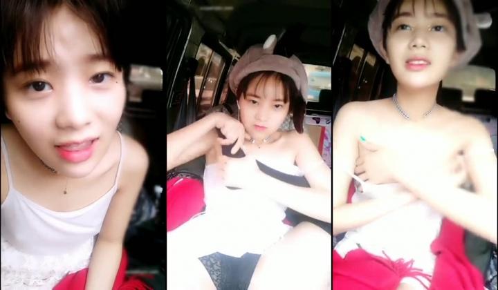 外表清纯乖巧可爱年轻萌妹子完美露脸直播耍贱卖萌露奶露逼挑逗司机车上淫乱对白精彩