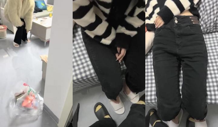 两个漂亮的纯妹子-双新人嫩妹首次下海，被大叔骗上床 无套内射！逼还没被开发，裤子脱一半就硬插，妹子惨叫