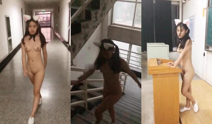 西萌工作室，清纯双马尾嫩妹，校园教室露出自摸，走廊一字马，过程刺激