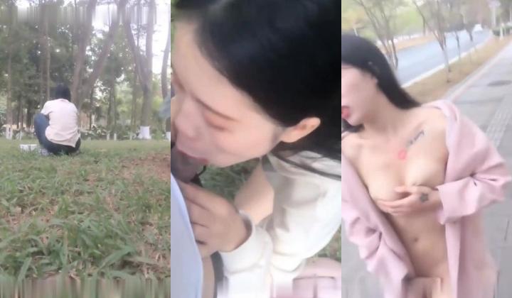 真大胆-东莞漂亮性感的气质大美女和男友在马路上玩露出,走到路边趁没人脱光衣服在草地上赶紧操逼,路