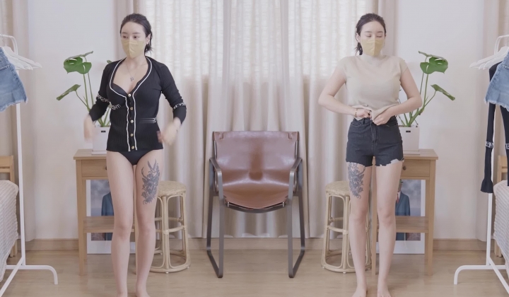 韩国美女性感内衣丝袜换装视频合集
