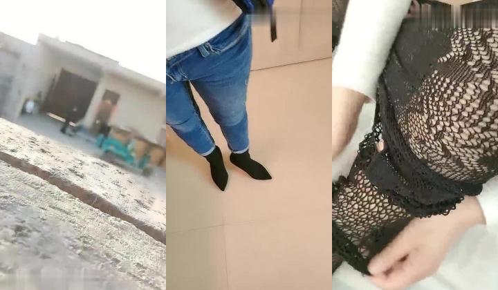 【乡村偷情故事】河南农村小伙跟邻居媳妇的风流韵事，趁她家中无人翻墙进去，舔穴水好多后入插进去大白