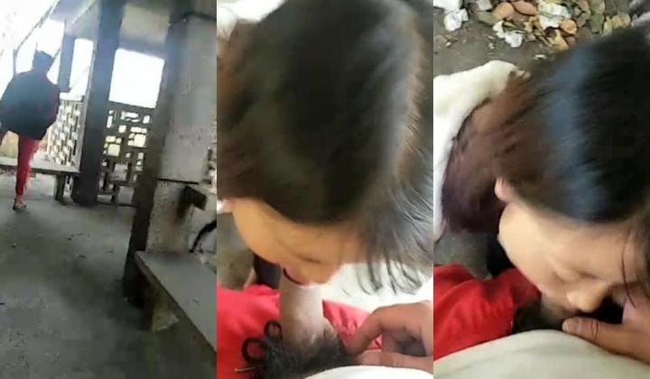 露脸骚货俏秘书跟小哥哥玩刺激的野战，找个没人的地方就口，被大几把后入，叫都不敢大声