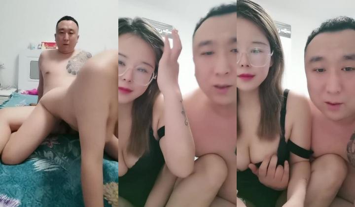 眼镜御姐范美少妇和纹身大哥玩穴手指插穴抠出水来，口技精湛无套打桩