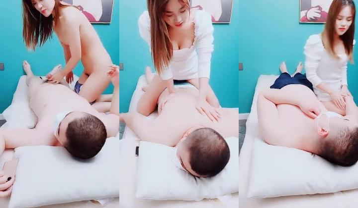 天啦撸 这么漂亮身材这么好的妹子 寂寞大哥花钱到美容院降火 半推半就的就搞上了 体力过人搞爽了