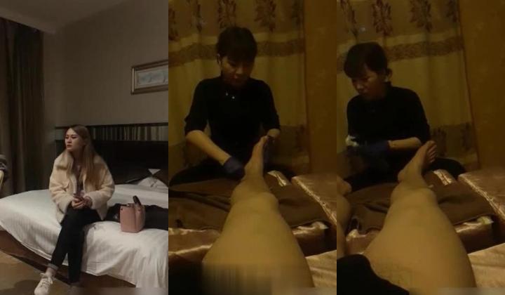 嫖妓达人做足疗时看见技师长得不错加点钱想干她,美女不答应最后给他打飞机,出来后又到酒店找个卖淫女