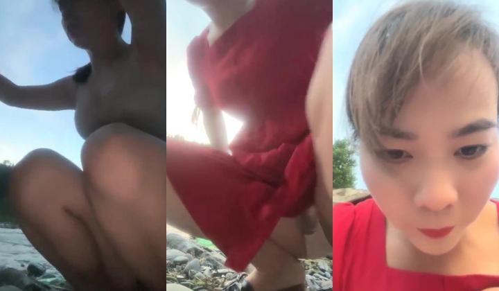 离异人妻，【单身少妇】，天气炎热寻刺激，户外小溪还有那么多人，脱光游一会儿，美景当前可惜无人观看