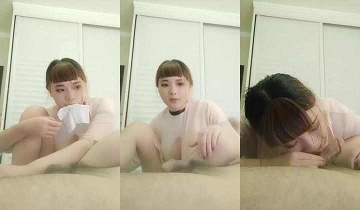 齐刘海美女主播和炮友啪啪 清晰看到骚穴不停吞吐大鸡巴 最后口爆