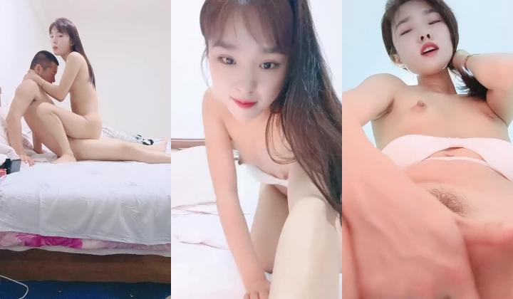 女神的幸福生活，超高颜值清纯美女，夹着大肥穴揉搓自慰，中年大叔加入操逼，多种姿势尽情蹂躏