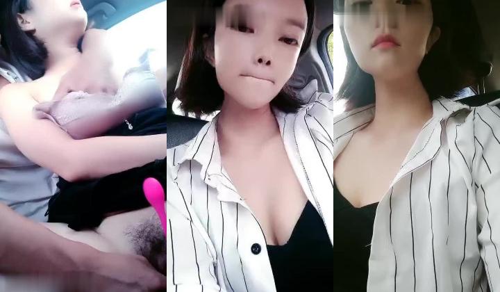 小情侣想去山上打野战 可惜半路车坏了 美乳小骚货欲火难忍不住玩车震干起来 太刺激淫水白浆直流 耐
