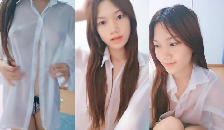 跟牛奶一样的白浆见过吗？【湖南甜甜】，新人，清纯漂亮的19岁学生妹，真赶上了排卵期，这也太多了