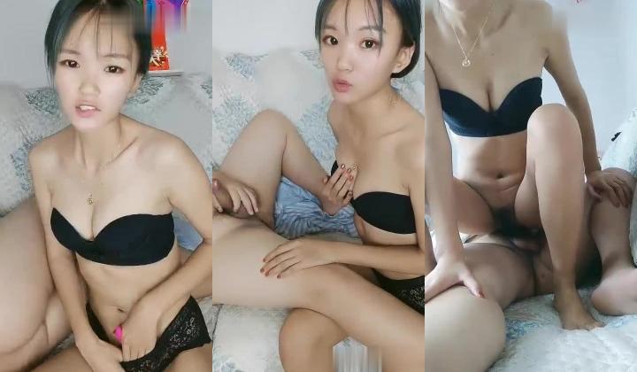 父女哦高颜值嫩妹和中年男啪啪，口交舔弄跳蛋塞逼上位骑坐毛毛浓密