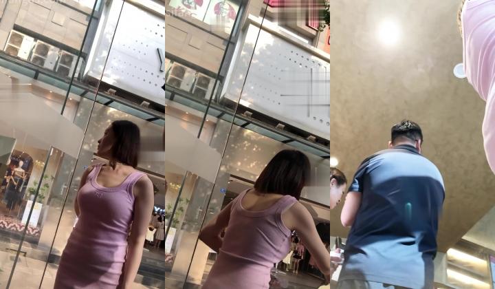 mccd]系列 奶茶店里发现一个穿着包臀裙的网红脸骚货美女骚丁岔开腿扭屁股在男友身上蹭