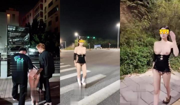 深夜的深圳街头，路人们惊呆了，【江小凡】，露出就是要大大方方，带口罩的漏出是没有灵魂的