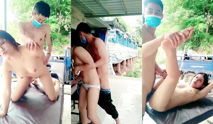 【户外调教勾搭村姑-上篇】颜值女神被强上粗暴操B超给力，娇小身材非常耐操，骑乘打桩机爆插粉穴，特