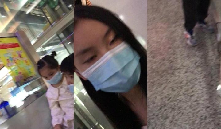 抄底颜值嫩妹【肉丝连衣裙】被发现了，翘二郎腿的姿势直接看硬了，有妈妈在旁边也要拍脸拍裙底