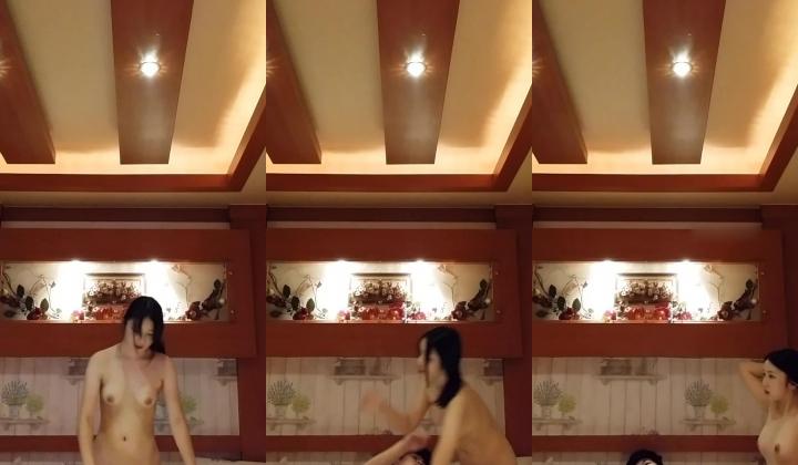高颜值校花女神，从冤家变成炮友约在高档酒店激情造爱