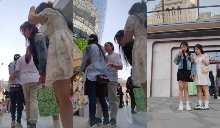 步行街拍抄底大神『KXCD』专挑年轻好看质量高的小姐姐