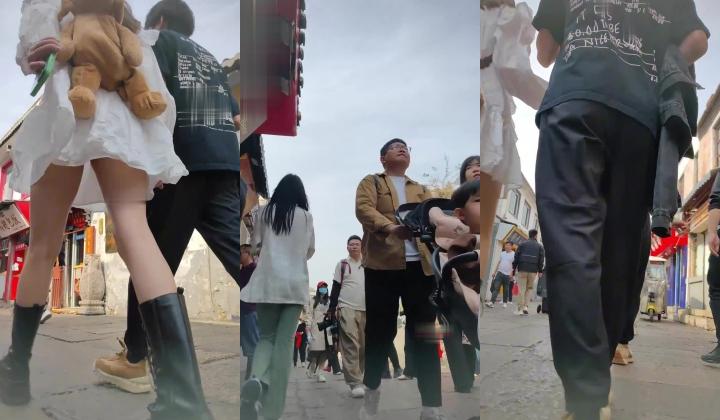 步行街拍抄底大神『KXCD』专挑年轻好看质量高的小姐姐