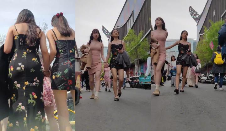 步行街拍抄底大神『KXCD』专挑年轻好看质量高的小姐姐