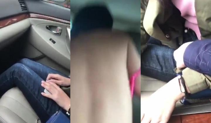 接甜美的小女友下班，女：不去酒店了，今天玩车震好不好。男：大白天，玩这么刺激？女友甜美的声音，娇