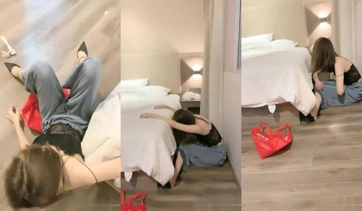 身材超棒的卡哇伊妹子，喝了五瓶啤酒醉了吐了一地，发酒疯狂哭狂闹，情绪稳定一点了就哄着她干一炮