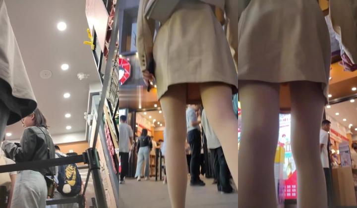 步行街拍抄底大神『KXCD』专挑年轻好看质量高的小姐姐