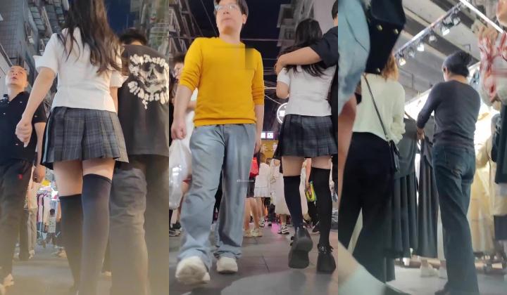 步行街拍抄底大神『KXCD』专挑年轻好看质量高的小姐姐