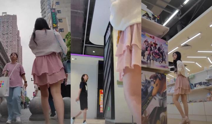 步行街拍抄底大神『KXCD』专挑年轻好看质量高的小姐姐
