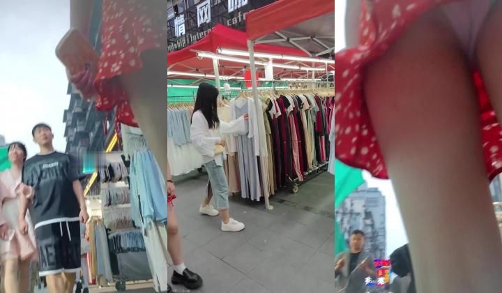 步行街拍抄底大神『KXCD』专挑年轻好看质量高的小姐姐