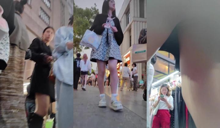 步行街拍抄底大神『KXCD』专挑年轻好看质量高的小姐姐