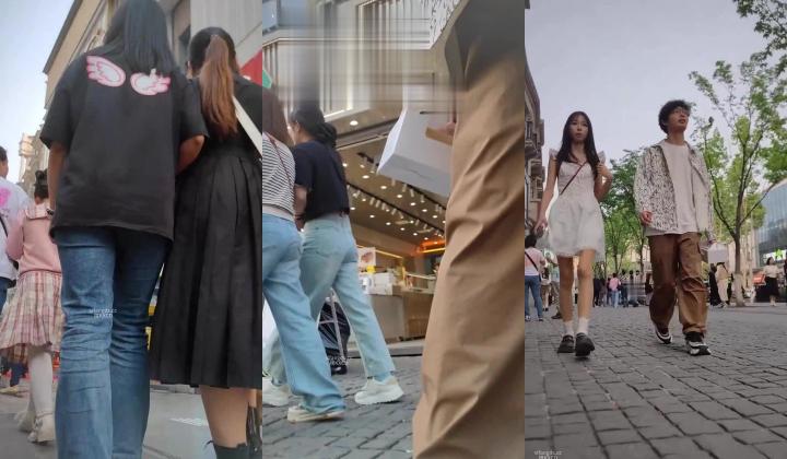步行街拍抄底大神『KXCD』专挑年轻好看质量高的小姐姐