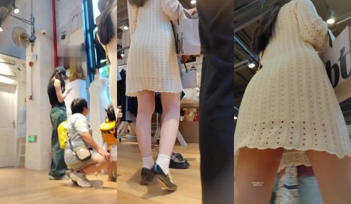 步行街拍抄底大神『KXCD』专挑年轻好看质量高的小姐姐
