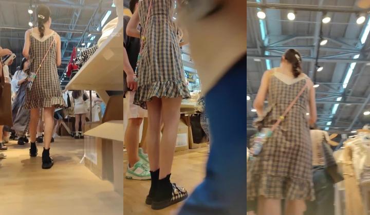 步行街拍抄底大神『KXCD』专挑年轻好看质量高的小姐姐