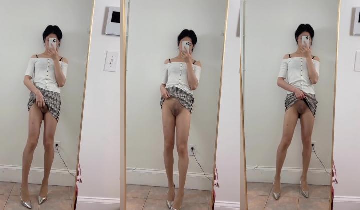 推特男娘 EliaBlaineCD小薰 一个喜欢玩露出的漂亮TS 各种变装show 穿上女装在食