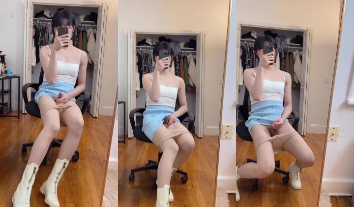 推特男娘 EliaBlaineCD小薰 一个喜欢玩露出的漂亮TS 各种变装show 穿上女装在食