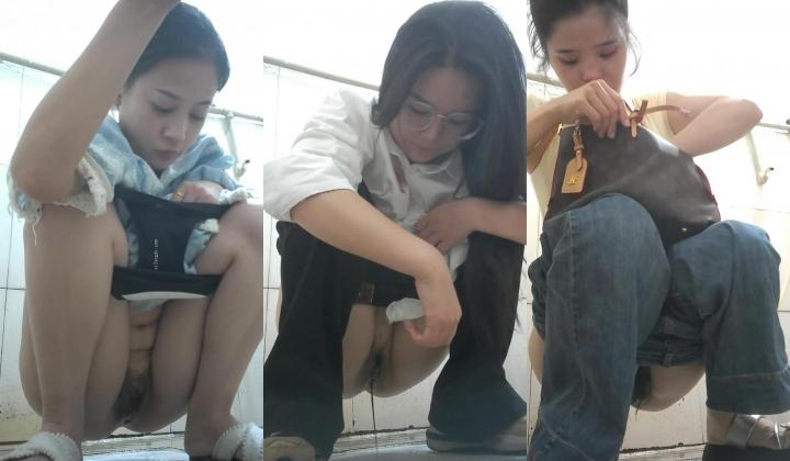 高校餐厅女厕高清全景偷拍银手镯靓妹擦拭内裤分泌物
