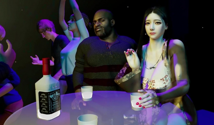 牛头人爱好：淫乱夜店巨乳女友在醉酒男友面前被黑人巨根侵犯中出