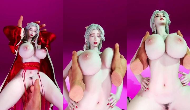 YWYWYW013：铁扇公主 爆乳红衣御姐上位骑乘榨精